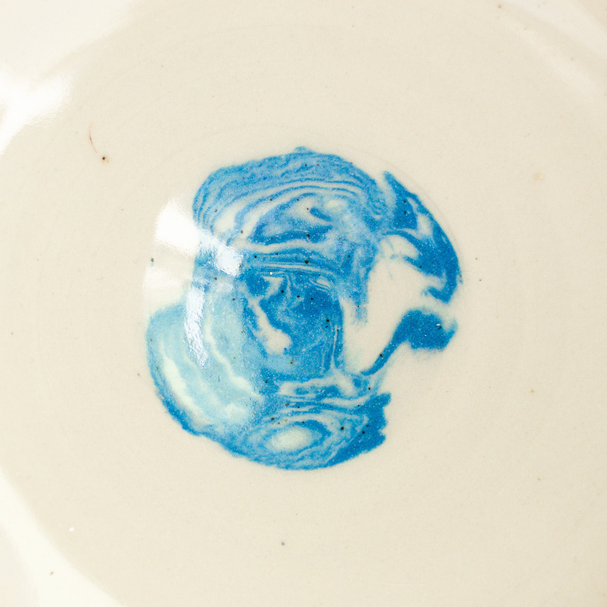Large Blue Swirl Bowl