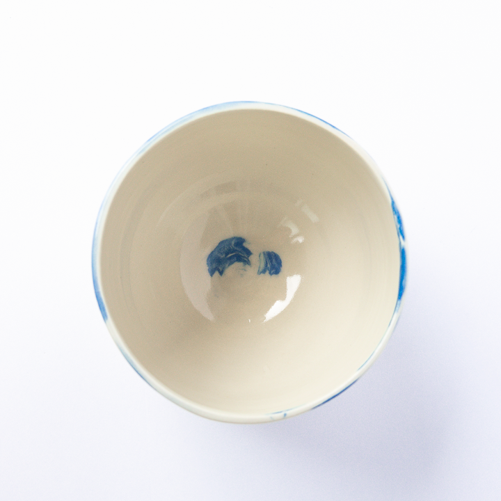 Blue Swirl Bowl Set and Pink Bubble Catch-all