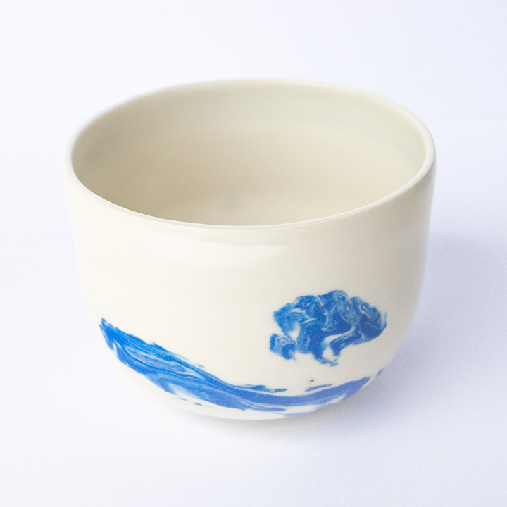 Blue Swirl Bowl Set and Pink Bubble Catch-all