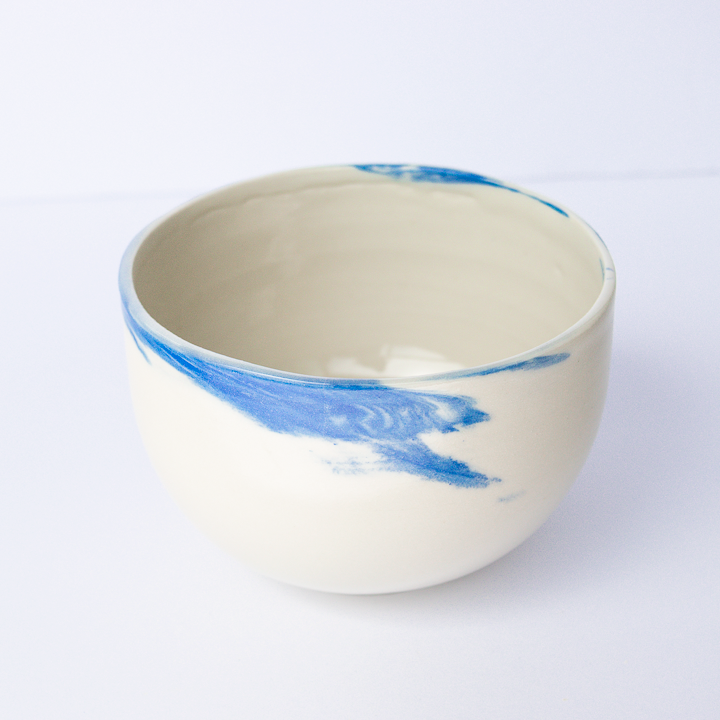 Blue Swirl Bowl Set and Pink Bubble Catch-all