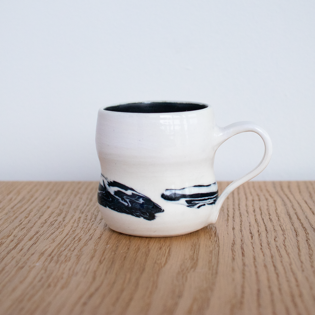 Black Flow 1 | Cappuccino Mug