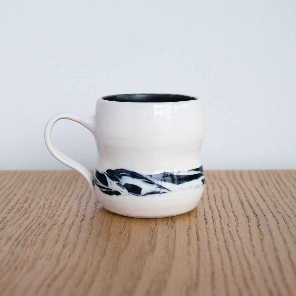 Black Flow 1 | Cappuccino Mug